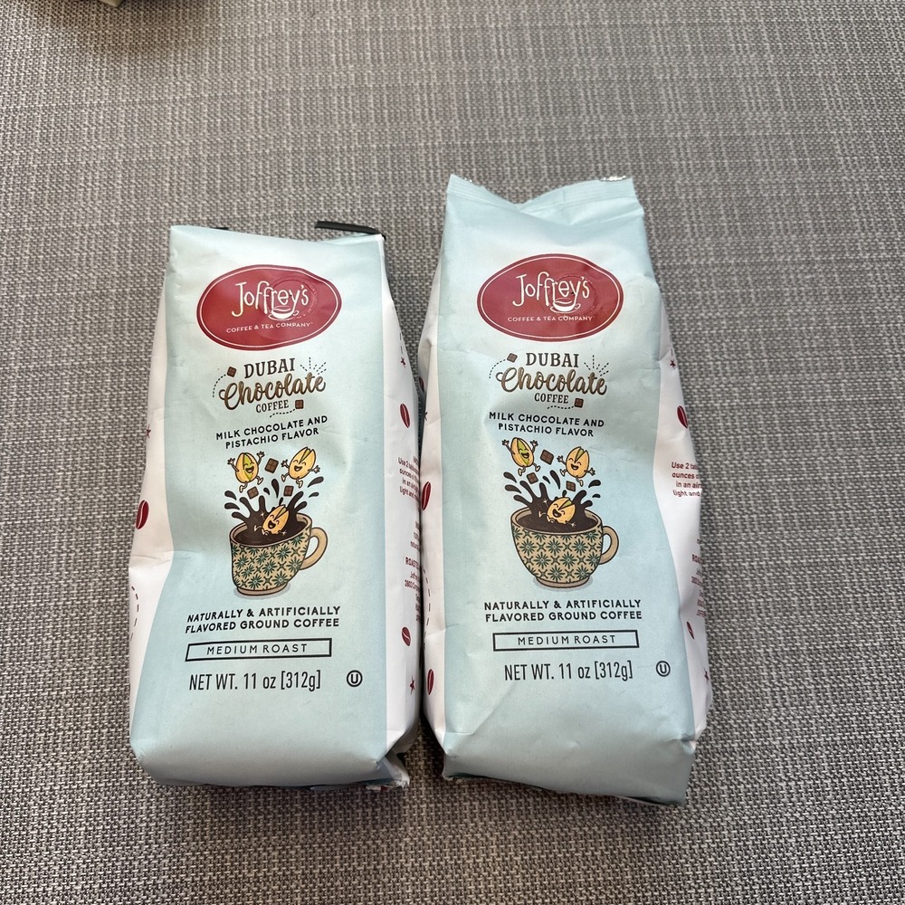 2 Pack Joffreys Dubai Milk Chocolate Coffee Pistachio Medium Roast 11oz